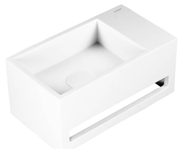 Oltens Fri umyvadlo 35.5x20 cm obdélníkový klasický bílá matný 40007900