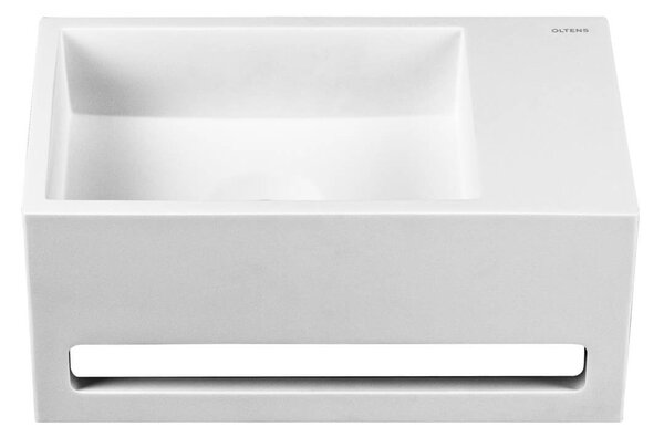 Oltens Fri umyvadlo 35.5x20 cm obdélníkový klasický bílá matný 40007900