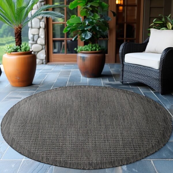 Tmavě šedý kulatý venkovní koberec ø 160 cm Giza – Ayyildiz Carpets
