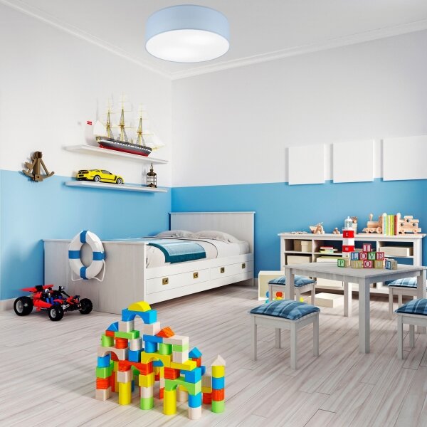 Stropní svítidlo SIRJA PASTEL 2xE27/15W/230V pr. 45 cm modrá