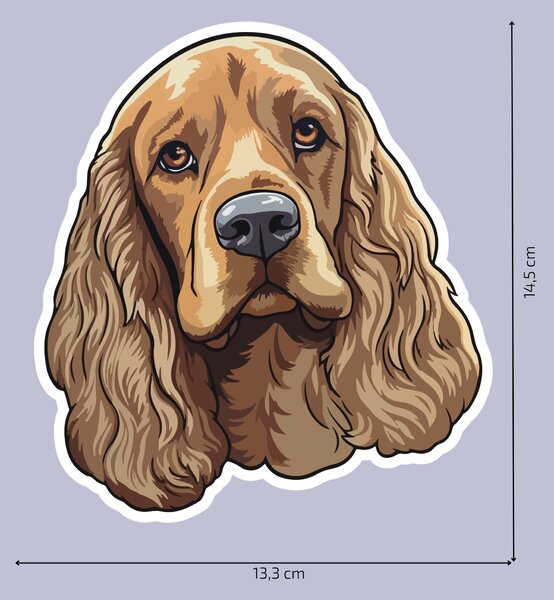 PIPPER. Nálepka Kokršpaněl Velikost: 60cm