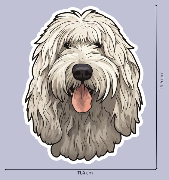 PIPPER. Nálepka Komondor Velikost: 60cm