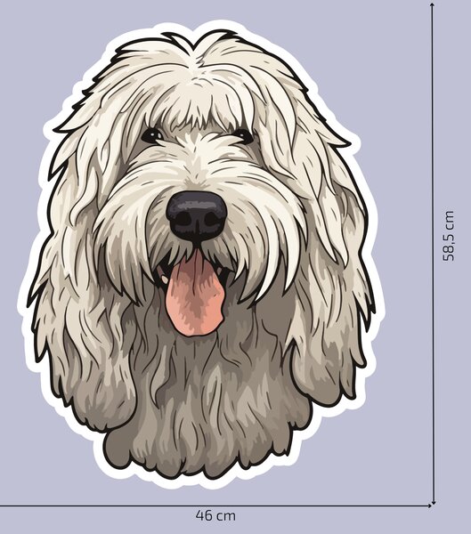 PIPPER. Nálepka Komondor Velikost: 60cm