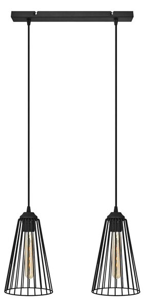 Lustr na lanku TORRI 2xE27/15W/230V černá