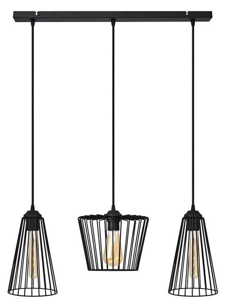 Lustr na lanku TORRI 3xE27/15W/230V černá