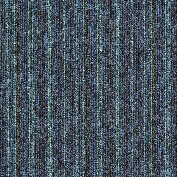 Balta, Kobercový čtverec Sonar Lines 4583 modrozelený 50 x 50 cm, chodba / předsíň