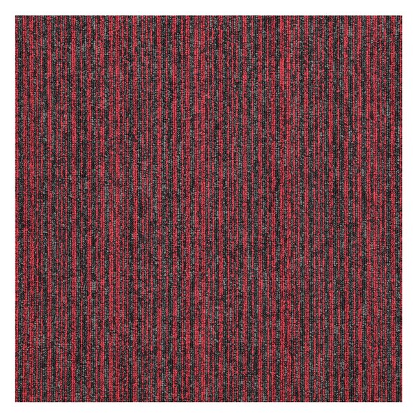 Balta, Kobercový čtverec Sonar Lines 4120 červený 50 x 50 cm, chodba / předsíň