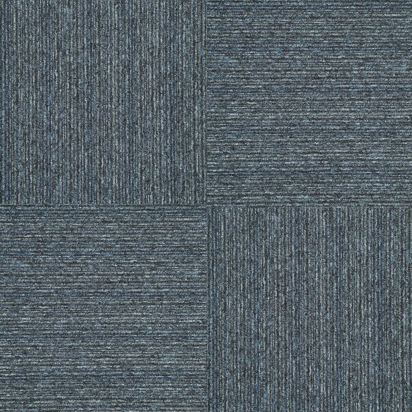 Balta, Kobercový čtverec Sonar Lines 4183 modrošedý 50 x 50 cm, chodba / předsíň