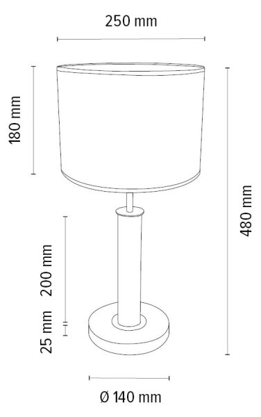 Spot-Light 7017400711551 - Stolní lampa BENITA 1xE27/60W/230V dub