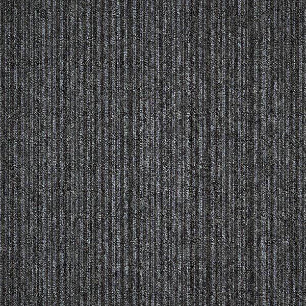 Tapibel, Kobercový čtverec Coral Lines 60345-50 šedo-černý 50 x 50 cm, chodba / předsíň