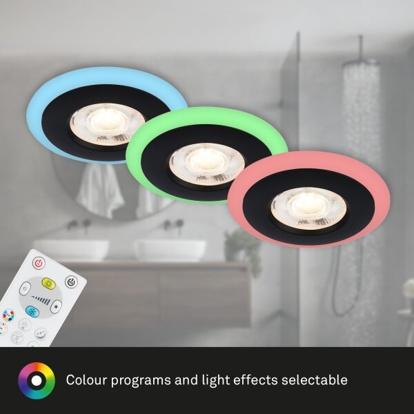 Briloner - SADA 3x LED RGBW Stmívatelné koupelnové svítidlo LED/5W/230V IP44+ DO