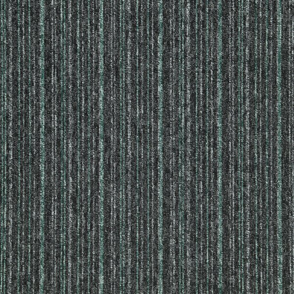 Balta, Kobercový čtverec Sonar Lines 4577 zelenočerný 50 x 50 cm, chodba / předsíň