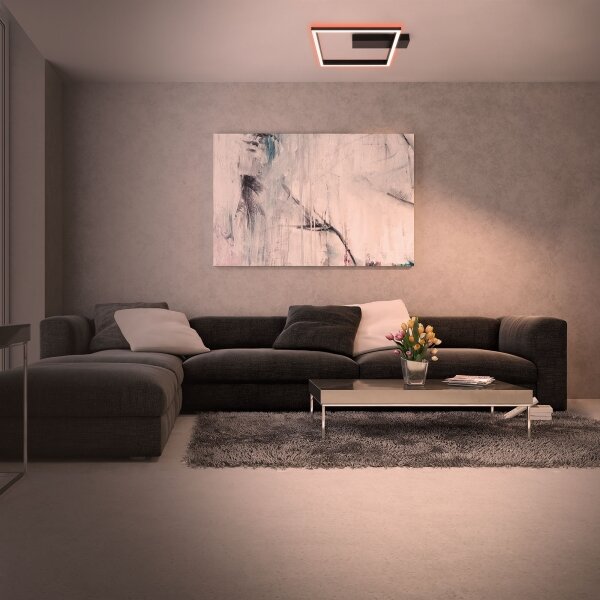 Brilo - LED RGBW Stmívatelný přisazený lustr FRAME LED/18W/230V 2700-6500K+ DO