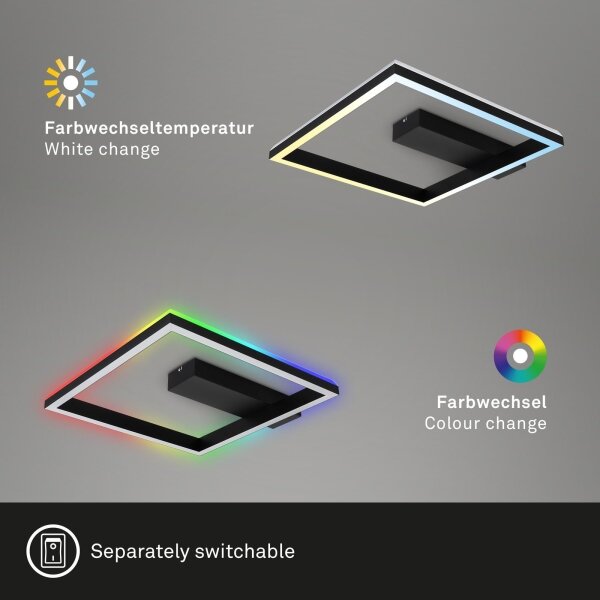 Brilo - LED RGBW Stmívatelný přisazený lustr FRAME LED/18W/230V 2700-6500K+ DO