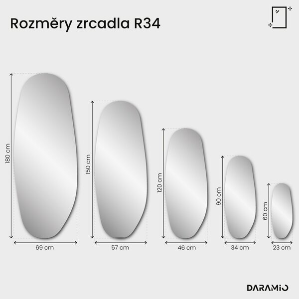 Bronzové zrcadlo Pure R34