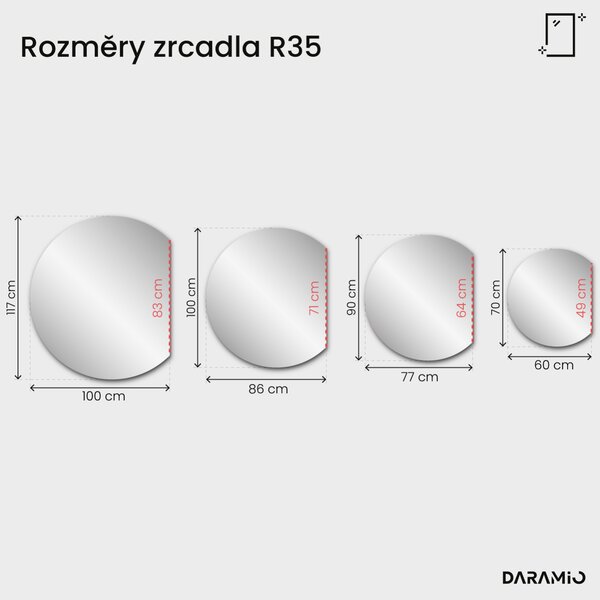 Bronzové zrcadlo Pure R35