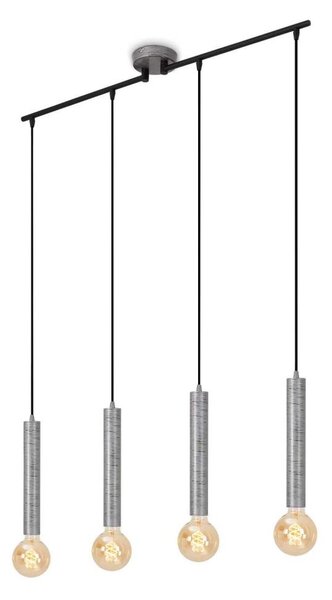 Briloner - Lustr na lanku LONGA 4xE27/60W/230V stříbrná