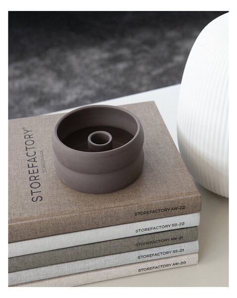Keramický svícen Bolmen Mini Brown 11 cm Storefactory Scandinavia