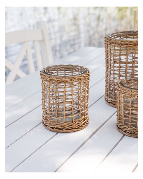 Lucerna Grusvik Glass Rattan 17 cm Storefactory Scandinavia