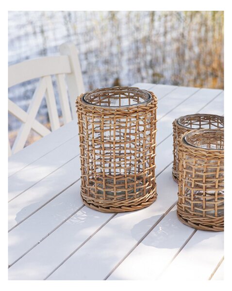 Lucerna Grusvik Glass Rattan 23 cm Storefactory Scandinavia