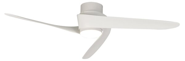 LED stropní ventilátor Groenland, bílý, DC, tichý, CCT – Mantra Mantra Iluminación, Groenland, stmívatelné, Bílá, Obývací pokoj, Plast, Moderní