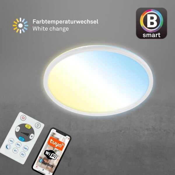 Brilo - LED Stmívatelné stropní svítidlo SLIM LED/22W/230V Wi-Fi Tuya + DO