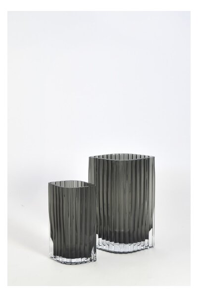 Skleněná váza Folium Black 20 cm AYTM