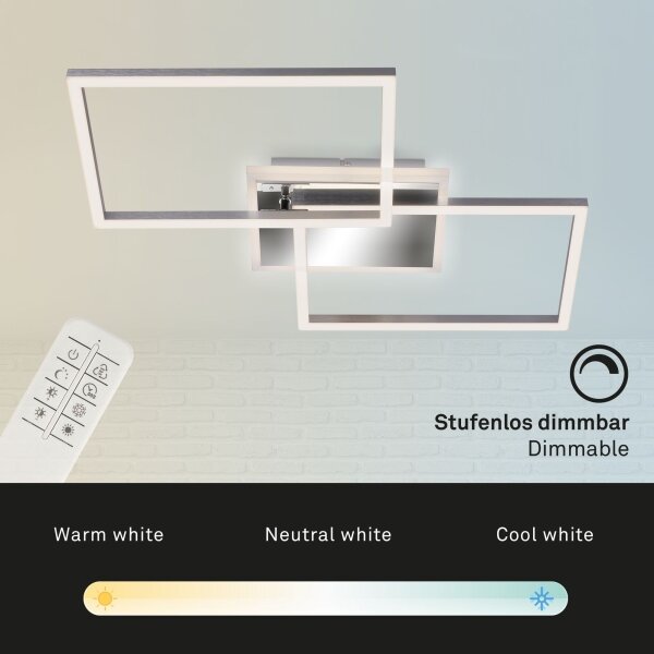 Brilo - LED Stmívatelný přisazený lustr FRAME 2xLED/20W/230V 2700-6500 + DO