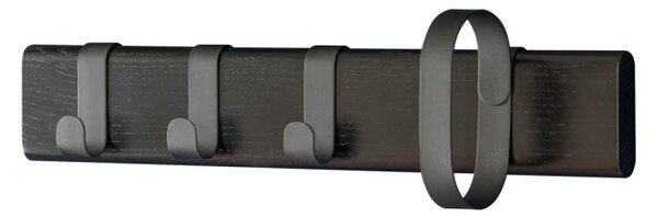 Věšák Fluke Black Stained Oak 50 cm Novoform