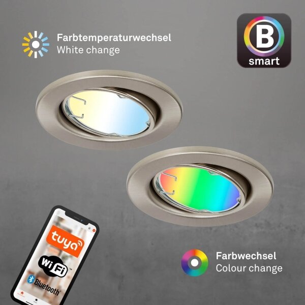 Brilo - SADA 3x LED RGBW Stmívatelné koupelnové svítidlo GU10/4,9W/230V Tuya+ DO