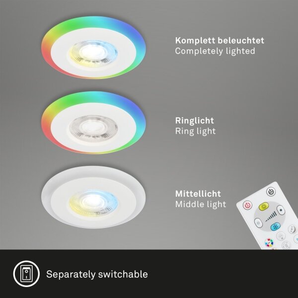 Briloner - SADA 3x LED RGBW Stmívatelné koupelnové svítidlo LED/5W/230V IP44+ DO