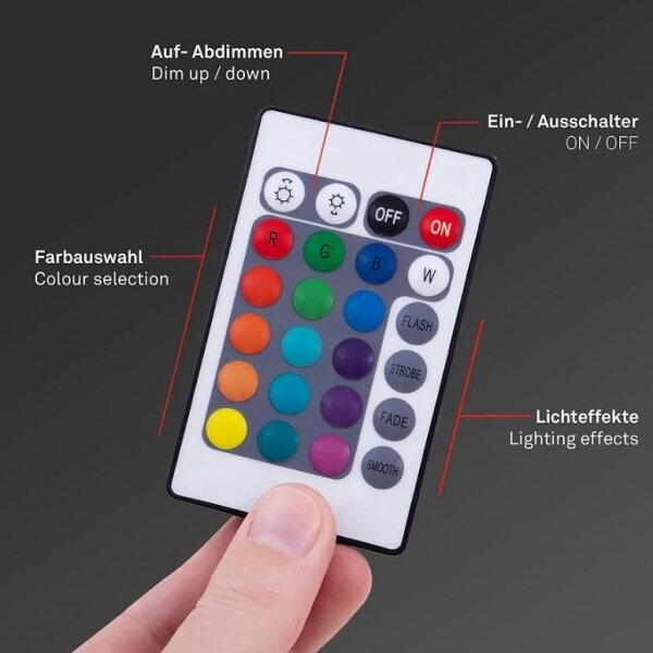 Brilo - LED RGBW Stmívatelný pásek 6,5m LED/22W/230V + DO