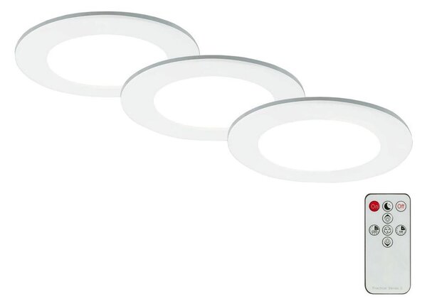 Briloner - SADA 3x LED Koupelnové podhledové svítidlo LED/4,8W/230V IP44 + DO