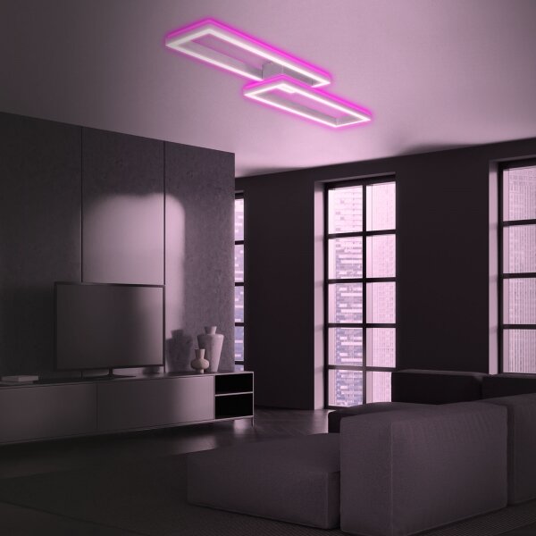 Brilo - LED RGBW Stmívatelný přisazený lustr FRAME 2xLED/21W/230V 2700-6500K+ DO