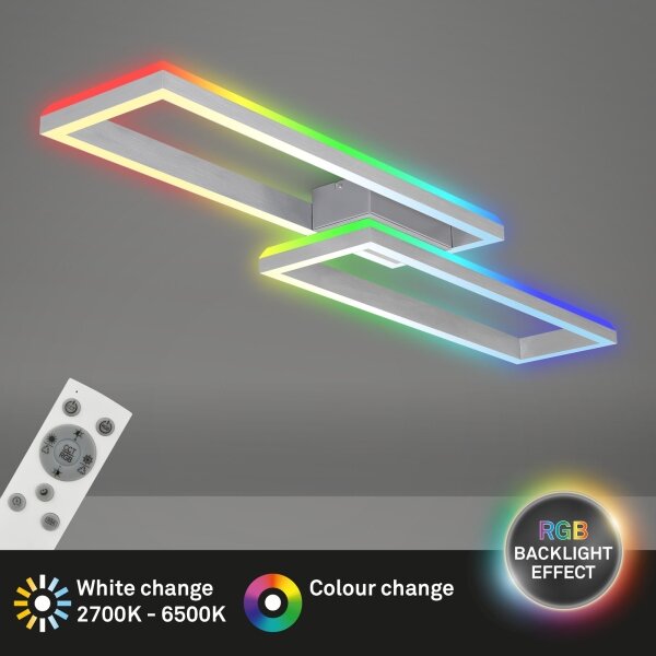 Brilo - LED RGBW Stmívatelný přisazený lustr FRAME 2xLED/21W/230V 2700-6500K+ DO
