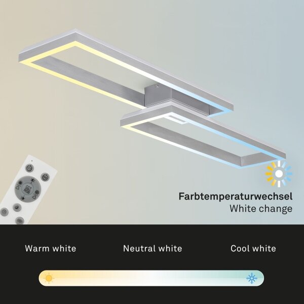 Brilo - LED RGBW Stmívatelný přisazený lustr FRAME 2xLED/21W/230V 2700-6500K+ DO