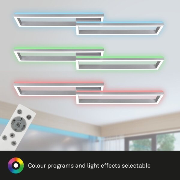 Brilo - LED RGBW Stmívatelný přisazený lustr FRAME 2xLED/21W/230V 2700-6500K+ DO
