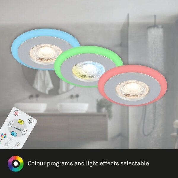 Briloner - SADA 3x LED RGBW Stmívatelné koupelnové svítidlo LED/5W/230V IP44+ DO