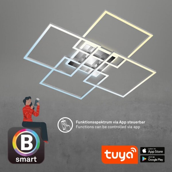 Brilo - LED Stmívatelný přisazený lustr FRAME LED/50W/230VWi-Fi Tuya + DO