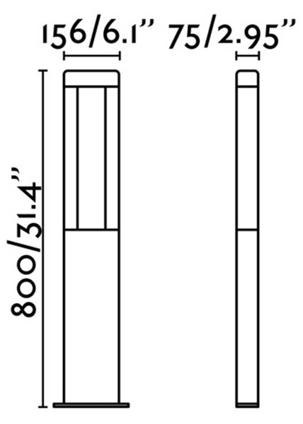 Faro Nanda LED sloupkové venkovní svítidlo IP54 800mm