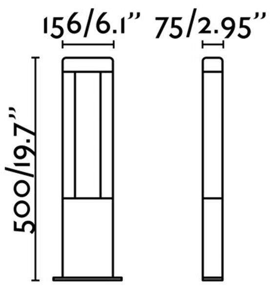 Faro Nanda LED sloupkové venkovní svítidlo IP54 800mm