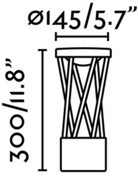 Faro Twist LED sloupkové venkovní svítidlo IP65 300mm