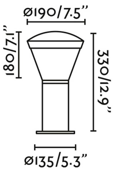 Faro Shelby LED sloupkové venkovní svítidlo IP54 330mm