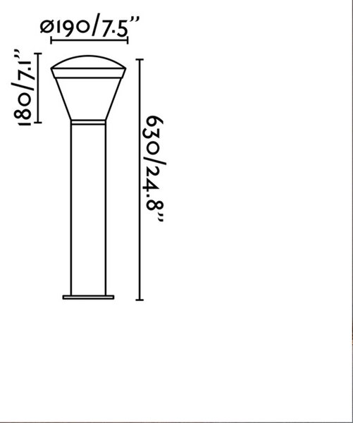 Faro Shelby LED sloupkové venkovní svítidlo IP54 330mm