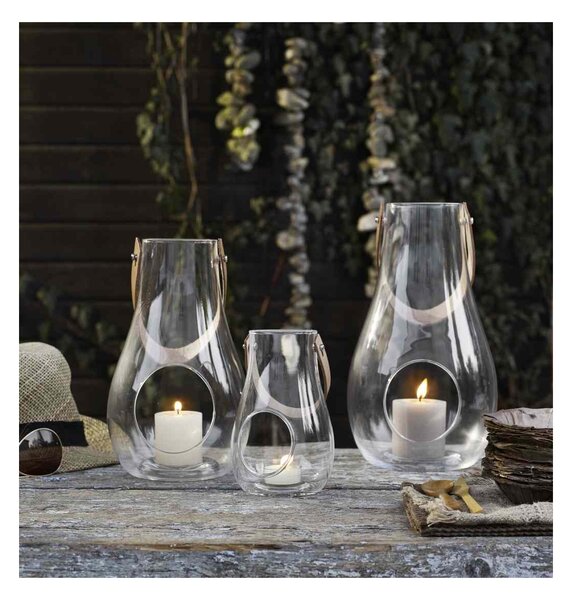 Skleněná lucerna Design With Light Clear 16,5 cm Holmegaard