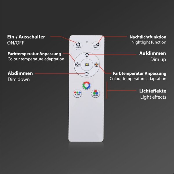 Brilo - LED RGBW Stmívatelné stropní svítidlo SLIM LED/40W/230V + DO