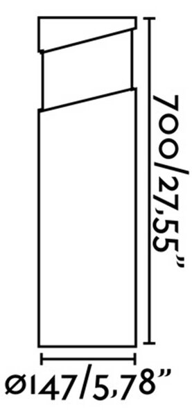 Faro Block E27 sloupkové venkovní svítidlo IP65 Šedá světlá350mm