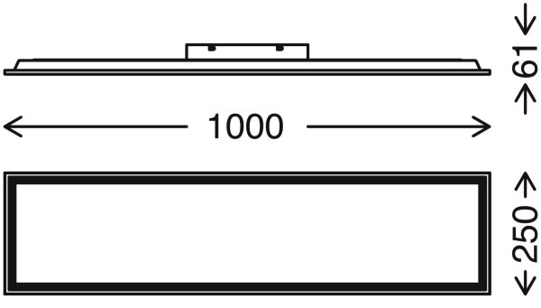 Brilo - LED Stmívatelné stropní svítidlo PIATTO LED/24W/230V 100x25 cm + DO