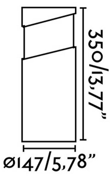Faro Block E27 sloupkové venkovní svítidlo IP65 Šedá světlá350mm
