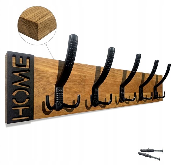 Nástěnný věšák na oblečení Modern dřevěný Dub 60 cm do předsíně